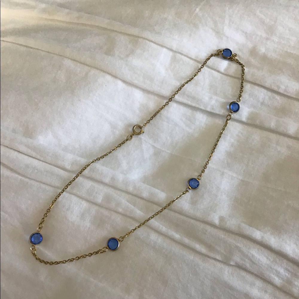 Blue stone choker